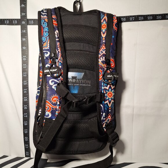 Vibedration Hydration Backpack w/o bladder - Red, White, Blue pattern - used